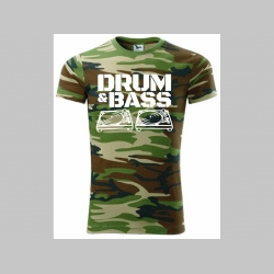 Drum and Bass pánske maskáčové tričko 100 %bavlna 